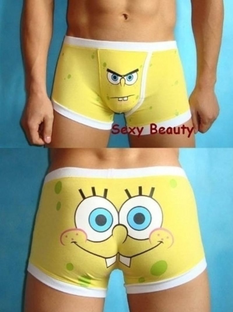 New Sexyfunny Spongebob Mens Underwearboxersbriefs 3 Style Size M L Ebay