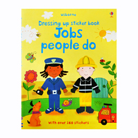 #1988 Usborne Dressing up sticker book Jobs people do ,好玩實用貼紙書/課外書