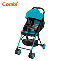 日本 Combi F2 Plus AF 特價 輕量 高坐位 單手收車 嬰兒 手推車 bb 車 - light blue