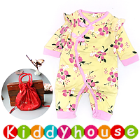 嬰幼兒bb賀年服~小公主Party/百日宴/中國娃娃唐裝衫賀新年純棉長袖旗袍夾衣+小挽袋套裝 BB1471 現貨