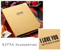 推介男朋友女朋友DIY情人節禮物 - 高檔 I LOVE U 1314 DIY 自製情侶手工相簿相冊 (包牛皮禮盒)