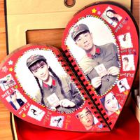 【情人節禮物推介 - 心型相簿】木紋封面 Forever Love/ My Story DIY手工相簿 (附密碼鎖禮盒)