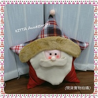 2017聖誕小禮物 - 可愛星星形聖誕老人cushion