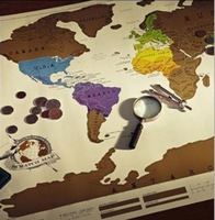 2018熱賣情人節/生日禮物 - 刮刮世界地圖Scratch Map(白底) - 記錄您的旅遊足跡