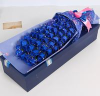 2018情人節/求婚/畢業/洗禮花束 - 51朵香皂玫瑰花花束 (送精美禮盒) 西營盤花店 網上訂花