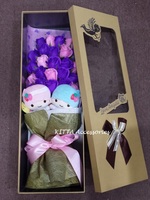 Little Twin Stars公仔香皂玫瑰花花束 (網上訂花 情人節送花 花店)