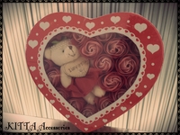 ❤ 女朋友生日/母親節禮物 ❤ I LOVE U 我愛您啤啤熊仔22朵玫瑰香皂花 (現貨)
