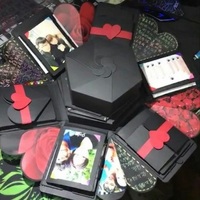 DIY情人節禮物推介 ~ 手作紅玫瑰相片示愛告白禮物六角盒子