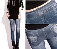 【現貨】35006 百搭仿真顯瘦牛仔褲 Legging (星星款)