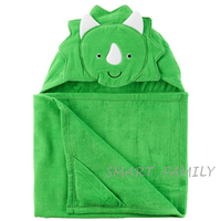 美國直送 Carter's有帽沙灘大毛巾造型浴巾(恐龍款) 兒童幼兒用品 夏日游水 沖涼/沐浴巾