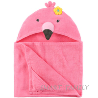 美國直送 Carter's有帽沙灘大毛巾造型浴巾(火烈鳥款) 兒童幼兒用品 夏日游水 沖涼/沐浴巾