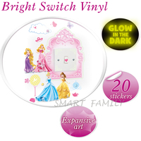 英國直送 迪士尼 Disney Princess Light My Way Light Switch Cover 迪士尼公主夜光燈制牆貼 兒童幼兒家居自理用品