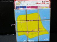 (拼圖盒)Cutieshop153 益智啟蒙積木玩具(專注力 3+)~9粒六面圖案puzzle~生活用品 #141710